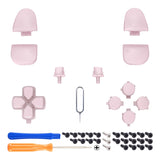 eXtremeRate Replacement D-pad R1 L1 R2 L2 Triggers Share Options Face Buttons, Cherry Blossoms Pink Full Set Buttons Compatible with ps5 Controller BDM-030/040 - Controller NOT Included - JPF1012G3