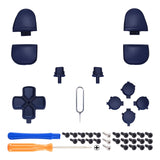 eXtremeRate Replacement D-pad R1 L1 R2 L2 Triggers Share Options Face Buttons, Midnight Blue Full Set Buttons Compatible with ps5 Controller BDM-030/040 - Controller NOT Included - JPF1014G3