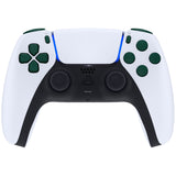 eXtremeRate Replacement D-pad R1 L1 R2 L2 Triggers Share Options Face Buttons, Racing Green Full Set Buttons Compatible with ps5 Controller BDM-030/040/050 - Controller NOT Included - JPF1016G3