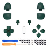 eXtremeRate Replacement D-pad R1 L1 R2 L2 Triggers Share Options Face Buttons, Racing Green Full Set Buttons Compatible with ps5 Controller BDM-030/040/050 - Controller NOT Included - JPF1016G3