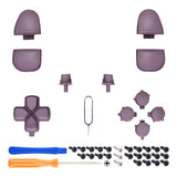 eXtremeRate Replacement D-pad R1 L1 R2 L2 Triggers Share Options Face Buttons, Dark Grayish Violet Full Set Buttons Compatible with ps5 Controller BDM-030/040 - Controller NOT Included - JPF1018G3