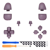 eXtremeRate Replacement Full Set Buttons for PS5 Controller BDM-030/040/050/060 - Dark Grayish Violet - JPF1018G3