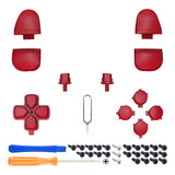 eXtremeRate Replacement D-pad R1 L1 R2 L2 Triggers Share Options Face Buttons, Passion Red Full Set Buttons Compatible with ps5 Controller BDM-030/040/050 - Controller NOT Included - JPF1021G3