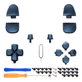 eXtremeRate Replacement D-pad R1 L1 R2 L2 Triggers Share Options Face Buttons, Metallic Regal Blue Full Set Buttons Compatible with ps5 Controller BDM-030/040/050 - Controller NOT Included - JPF1042G3