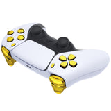 eXtremeRate Replacement D-pad R1 L1 R2 L2 Triggers Share Options Face Buttons, Chrome Gold Full Set Buttons Compatible with ps5 Controller BDM-030/040 - Controller NOT Included - JPF2001G3