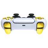 eXtremeRate Replacement D-pad R1 L1 R2 L2 Triggers Share Options Face Buttons, Chrome Gold Full Set Buttons Compatible with ps5 Controller BDM-030/040 - Controller NOT Included - JPF2001G3