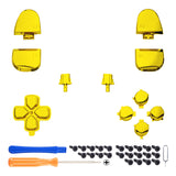 eXtremeRate Replacement Full Set Buttons for PS5 Controller BDM-030/040/050/060 - Chrome Gold - JPF2001G3