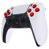 eXtremeRate Replacement D-pad R1 L1 R2 L2 Triggers Share Options Face Buttons, Chrome Red Full Set Buttons Compatible with ps5 Controller BDM-030/040 - Controller NOT Included - JPF2003G3