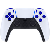 eXtremeRate Replacement D-pad R1 L1 R2 L2 Triggers Share Options Face Buttons, Chrome Blue Full Set Buttons Compatible with ps5 Controller BDM-030/040/050 - Controller NOT Included - JPF2004G3
