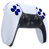 eXtremeRate Replacement D-pad R1 L1 R2 L2 Triggers Share Options Face Buttons, Chrome Blue Full Set Buttons Compatible with ps5 Controller BDM-030/040 - Controller NOT Included - JPF2004G3