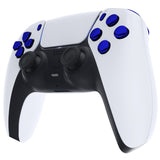eXtremeRate Replacement D-pad R1 L1 R2 L2 Triggers Share Options Face Buttons, Chrome Blue Full Set Buttons Compatible with ps5 Controller BDM-030/040/050 - Controller NOT Included - JPF2004G3