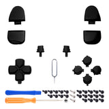 eXtremeRate Replacement D-pad R1 L1 R2 L2 Triggers Share Options Face Buttons, Chrome Black Full Set Buttons Compatible with ps5 Controller BDM-030/040 - Controller NOT Included - JPF2008G3