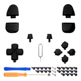 eXtremeRate Replacement D-pad R1 L1 R2 L2 Triggers Share Options Face Buttons, Chrome Black Full Set Buttons Compatible with ps5 Controller BDM-030/040/050 - Controller NOT Included - JPF2008G3