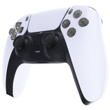 eXtremeRate Replacement D-pad R1 L1 R2 L2 Triggers Share Options Face Buttons, Clear Black Full Set Buttons Compatible with ps5 Controller BDM-030/040/050 - Controller NOT Included - JPF3023G3