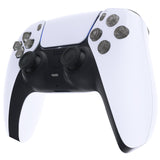 eXtremeRate Replacement D-pad R1 L1 R2 L2 Triggers Share Options Face Buttons, Clear Black Full Set Buttons Compatible with ps5 Controller BDM-030/040 - Controller NOT Included - JPF3023G3