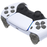 eXtremeRate Replacement D-pad R1 L1 R2 L2 Triggers Share Options Face Buttons, Clear Black Full Set Buttons Compatible with ps5 Controller BDM-030/040/050 - Controller NOT Included - JPF3023G3
