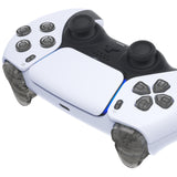 eXtremeRate Replacement D-pad R1 L1 R2 L2 Triggers Share Options Face Buttons, Clear Black Full Set Buttons Compatible with ps5 Controller BDM-030/040 - Controller NOT Included - JPF3023G3