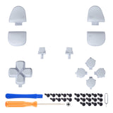 eXtremeRate Replacement Full Set Buttons for PS5 Controller BDM-030/040/050/060 - Original White - JPF3025G3