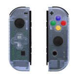 eXtremeRate Glacier Blue Joycon Handheld Controller Housing (D-Pad Version) with Full Set Buttons, DIY Replacement Shell Case for NS Switch JoyCon & OLED JoyCon - Console Shell NOT Included - JZM506