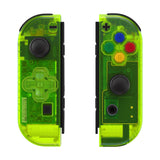 eXtremeRate Clear Lime Green Joycon Handheld Controller Housing (D-Pad Version) with Full Set Buttons, DIY Replacement Shell Case for NS Switch JoyCon & OLED JoyCon - Console Shell NOT Included - JZM510