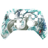 eXtremeRate Jade Dragon - Cloud Dominator Replacement Front Housing Shell Case with Thumbstick Accent Rings for Xbox One Elite Series 2 Controller Model 1797 - ELT151