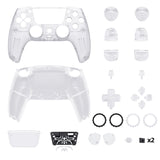 eXtremeRate Luna Redesigned Full Set Shells & Buttons for PS5 Controller BDM-030/040/050 - Clear - KQXPFM001