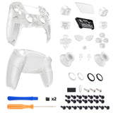 eXtremeRate Luna Redesigned Full Set Shells & Buttons for PS5 Controller BDM-030/040/050 - Glow in Dark - Green - KQXPFM005