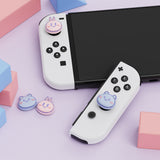 PlayVital Kawaii Bear & Bunny Switch Thumb Grip Caps, Joystick Caps for NS Switch Lite, Silicone Analog Cover Thumbstick Grips for Joycon of Switch OLED - NJM1187