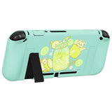 PlayVital ZealProtect Soft Protective Case for Nintendo Switch, Flexible Cover for Switch with Tempered Glass Screen Protector & Thumb Grips & ABXY Direction Button Caps - Lemonade Kitty - RNSYV6046