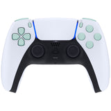 eXtremeRate Replacement D-pad R1 L1 R2 L2 Triggers Share Options Face Buttons, Light Cyan Full Set Buttons Compatible with ps5 Controller BDM-030/040 - Controller NOT Included - JPF1019G3