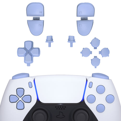 eXtremeRate Replacement D-pad R1 L1 R2 L2 Triggers Share Options Face Buttons, Light Violet Full Set Buttons Compatible with ps5 Controller BDM-030/040 - Controller NOT Included - JPF1015G3