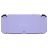 eXtremeRate Light Violet Soft Touch Full Set Shell for Nintendo Switch OLED, Replacement Console Back Plate & Metal Kickstand, NS Joycon Handheld Controller Housing & Buttons for Nintendo Switch OLED - QNSOP3007