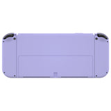 eXtremeRate Light Violet Full Set Shell for Nintendo Switch OLED, Replacement Console Back Plate & Metal Kickstand, NS Joycon Handheld Controller Housing & Buttons for Nintendo Switch OLED - QNSOP3007