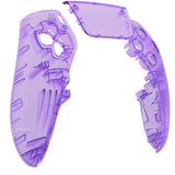 eXtremeRate Clear Atomic Purple Left Right Front Housing Shell with Touchpad Compatible with ps5 Edge Controller, DIY Replacement Faceplate Shell Custom Touch Pad Cover Compatible with ps5 Edge Controller - MLREGM001