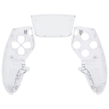 eXtremeRate Clear Left Right Front Housing Shell with Touchpad Compatible with ps5 Edge Controller, DIY Replacement Faceplate Shell Custom Touch Pad Cover Compatible with ps5 Edge Controller - MLREGM002