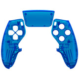 eXtremeRate Clear Blue Left Right Front Housing Shell with Touchpad Compatible with ps5 Edge Controller, DIY Replacement Faceplate Shell Custom Touch Pad Cover Compatible with ps5 Edge Controller - MLREGM004