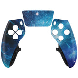 eXtremeRate Blue Nebula Left Right Front Housing Shell with Touchpad Compatible with ps5 Edge Controller, DIY Replacement Faceplate Shell Custom Touch Pad Cover Compatible with ps5 Edge Controller - MLREGT005