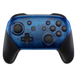 eXtremeRate Transparent Clear Blue Faceplate and Backplate for Nintendo Switch Pro Controller, DIY Replacement Shell Housing Case for Nintendo Switch Pro - Controller NOT Included - MRM503