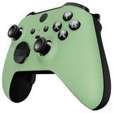 eXtremeRate Matcha Green Soft Touch Grip Faceplate Cover, Front Housing Shell Case Replacement Kit for Xbox One Elite Series 2 Controller Model 1797 and Core Model 1797 - Thumbstick Accent Rings Included - ELP333