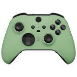 eXtremeRate Matcha Green Grip Faceplate Cover, Front Housing Shell Case Replacement Kit for Xbox One Elite Series 2 Controller Model 1797 and Core Model 1797 - Thumbstick Accent Rings Included - ELP333