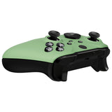 eXtremeRate Matcha Green Soft Touch Grip Faceplate Cover, Front Housing Shell Case Replacement Kit for Xbox One Elite Series 2 Controller Model 1797 and Core Model 1797 - Thumbstick Accent Rings Included - ELP333