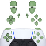 eXtremeRate Replacement D-pad R1 L1 R2 L2 Triggers Share Options Face Buttons, Matcha Green Full Set Buttons Compatible with ps5 Controller BDM-030/040 - Controller NOT Included - JPF1017G3