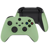 eXtremeRate Soft Touch Matcha Green Replacement Handles Shell for Xbox Series X Controller, Custom Side Rails Panels Front Housing Shell Faceplate for Xbox Series S Controller - Controller NOT Included - ZX3P317