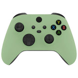 eXtremeRate Soft Touch Matcha Green Replacement Handles Shell for Xbox Series X Controller, Custom Side Rails Panels Front Housing Shell Faceplate for Xbox Series S Controller - Controller NOT Included - ZX3P317
