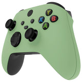 eXtremeRate Soft Touch Matcha Green Replacement Handles Shell for Xbox Series X Controller, Custom Side Rails Panels Front Housing Shell Faceplate for Xbox Series S Controller - Controller NOT Included - ZX3P317