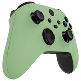 eXtremeRate Soft Touch Matcha Green Replacement Handles Shell for Xbox Series X Controller, Custom Side Rails Panels Front Housing Shell Faceplate for Xbox Series S Controller - Controller NOT Included - ZX3P317