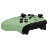 eXtremeRate Soft Touch Matcha Green Replacement Handles Shell for Xbox Series X Controller, Custom Side Rails Panels Front Housing Shell Faceplate for Xbox Series S Controller - Controller NOT Included - ZX3P317