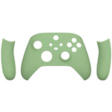 eXtremeRate Soft Touch Matcha Green Replacement Handles Shell for Xbox Series X Controller, Custom Side Rails Panels Front Housing Shell Faceplate for Xbox Series S Controller - Controller NOT Included - ZX3P317