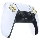eXtremeRate Replacement D-pad R1 L1 R2 L2 Triggers Share Options Face Buttons, Metallic Champagne Gold Full Set Buttons Compatible with ps5 Controller BDM-030/040 - Controller NOT Included - JPF1041G3