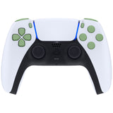 eXtremeRate Replacement D-pad R1 L1 R2 L2 Triggers Share Options Face Buttons, Matcha Green Full Set Buttons Compatible with ps5 Controller BDM-030/040/050 - Controller NOT Included - JPF1017G3